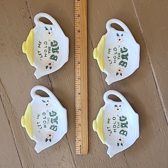 Set of 4 Vintage Teabag Rests - Picture 7 of 7